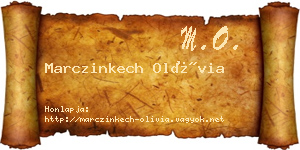 Marczinkech Olívia névjegykártya